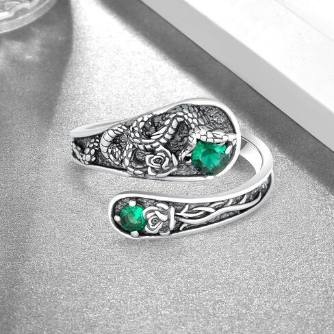 Witches Knot Ring 925 Sterling Silver Witch Ring Spoon Ring Wiccan Jewelry Witchy Gifts Irish Adjustable Thumb Open Ring for Women in Kuwait