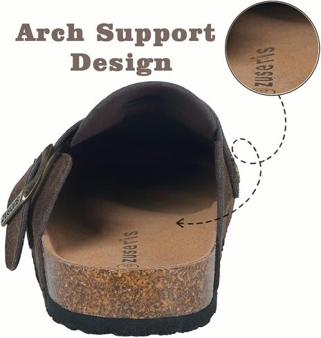 Kids Suede Clogs Boys Girls Cork Footbed Potato Shoes Classic Slip On Leather Mules Children Indoor Outdoor Sandals with Adjustable Buckle in Saudi Arabia