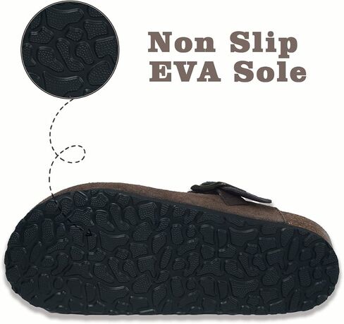 Kids Suede Clogs Boys Girls Cork Footbed Potato Shoes Classic Slip On Leather Mules Children Indoor Outdoor Sandals with Adjustable Buckle in Saudi Arabia