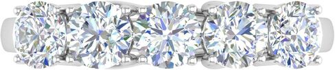 1 1/2 Carat 5-Stone Diamond Wedding Band Ring in 14K Gold in Saudi Arabia