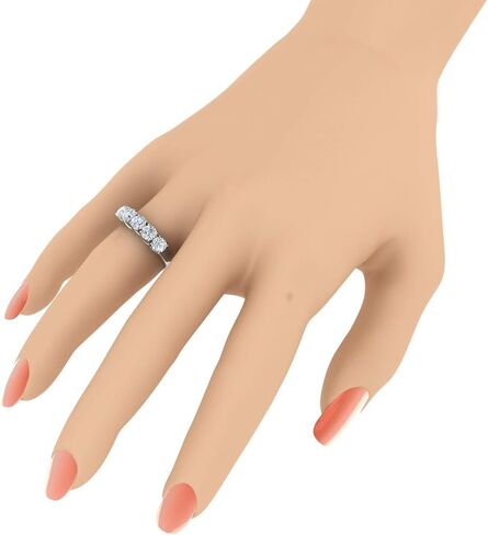 1 1/2 Carat 5-Stone Diamond Wedding Band Ring in 14K Gold in Saudi Arabia
