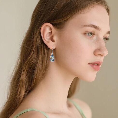 POPLYKE 925 فضة شجرة الحياة استرخى أقراط للنساء الفتيات مسمار موضة أذن البحر مجوهرات من الصدف هدايا عيد ميلاد للأم in Kuwait