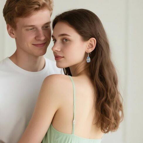 POPLYKE 925 فضة شجرة الحياة استرخى أقراط للنساء الفتيات مسمار موضة أذن البحر مجوهرات من الصدف هدايا عيد ميلاد للأم in Kuwait