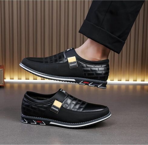 Men's Luxury Modern Oxford Leather Loafers Flat Sneakers Walking Shoes Party Prom Business Office Dress Shoes Size 7-15 in Kuwait