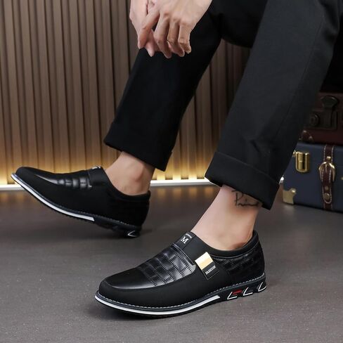 Men's Luxury Modern Oxford Leather Loafers Flat Sneakers Walking Shoes Party Prom Business Office Dress Shoes Size 7-15 in Kuwait