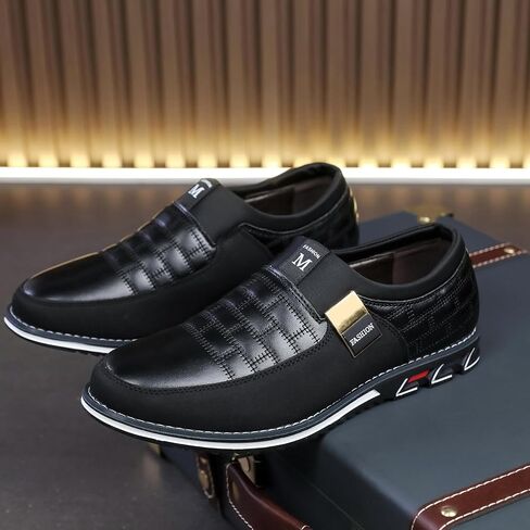 Men's Luxury Modern Oxford Leather Loafers Flat Sneakers Walking Shoes Party Prom Business Office Dress Shoes Size 7-15 in Kuwait