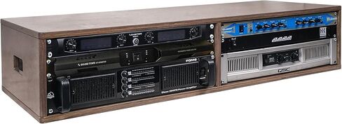 رف استوديو ساوند تاون DIY 2 × 4U، من الخيزران الصلب المتفحم، لغرفة التسجيل، الاستوديو المنزلي (STBR-D4) in Saudi Arabia