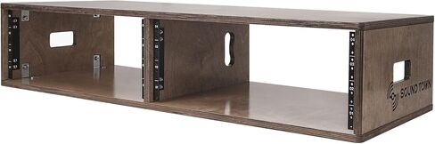 رف استوديو ساوند تاون DIY 2 × 4U، من الخيزران الصلب المتفحم، لغرفة التسجيل، الاستوديو المنزلي (STBR-D4) in Saudi Arabia
