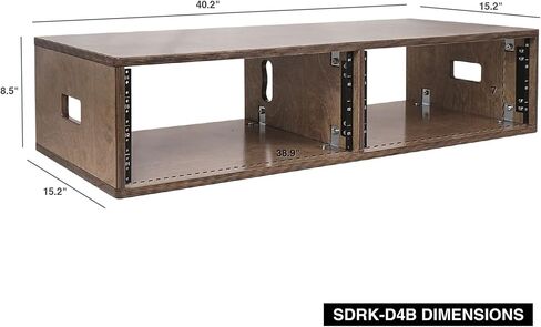 رف استوديو ساوند تاون DIY 2 × 4U، من الخيزران الصلب المتفحم، لغرفة التسجيل، الاستوديو المنزلي (STBR-D4) in Saudi Arabia