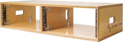 رف استوديو ساوند تاون DIY 2 × 4U، من الخيزران الصلب المتفحم، لغرفة التسجيل، الاستوديو المنزلي (STBR-D4) in Saudi Arabia