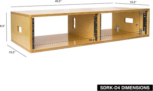 رف استوديو ساوند تاون DIY 2 × 4U، من الخيزران الصلب المتفحم، لغرفة التسجيل، الاستوديو المنزلي (STBR-D4) in Saudi Arabia