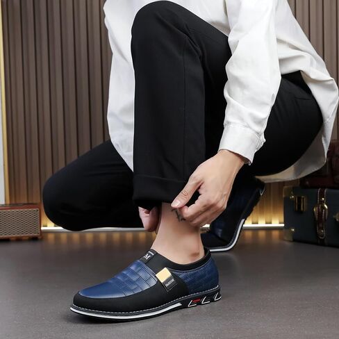 Men's Luxury Modern Oxford Leather Loafers Flat Sneakers Walking Shoes Party Prom Business Office Dress Shoes Size 7-15 in Kuwait