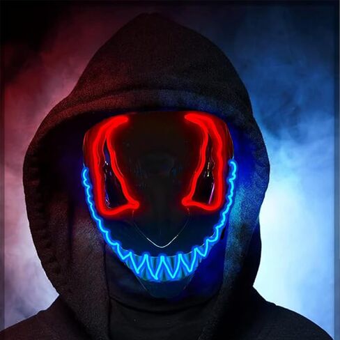 Venom Purge Mask,Light up Halloween Masks with 3 Lighting Modes Halloween LED Mask for Kid Adult,Cosplay Costume in Saudi Arabia
