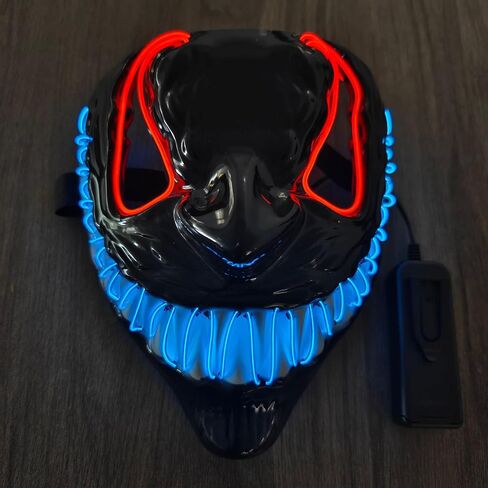 Venom Purge Mask,Light up Halloween Masks with 3 Lighting Modes Halloween LED Mask for Kid Adult,Cosplay Costume in Saudi Arabia