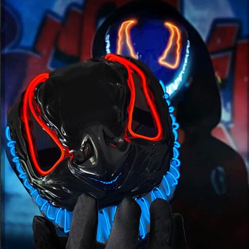 Venom Purge Mask,Light up Halloween Masks with 3 Lighting Modes Halloween LED Mask for Kid Adult,Cosplay Costume in Saudi Arabia