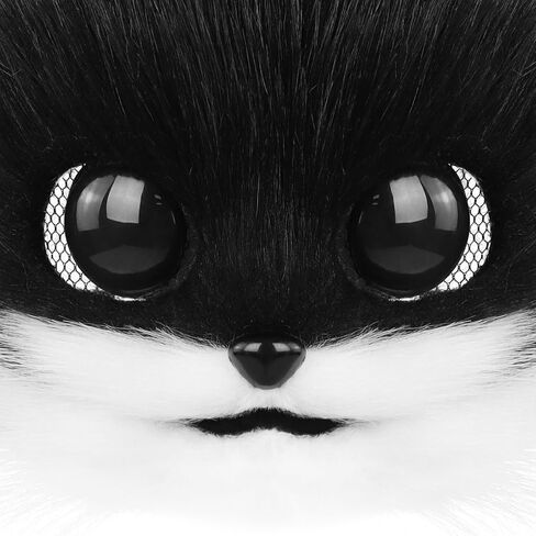 Furry Fursuit Cat Mask Faux Fur Therian Face Masks Costume Cosplay Animal for Party Halloween Christmas in Saudi Arabia