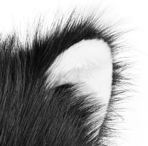 Furry Fursuit Cat Mask Faux Fur Therian Face Masks Costume Cosplay Animal for Party Halloween Christmas in Saudi Arabia