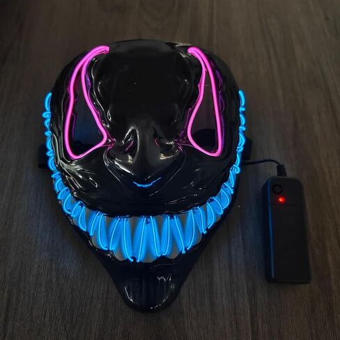 Venom Purge Mask,Light up Halloween Masks with 3 Lighting Modes Halloween LED Mask for Kid Adult,Cosplay Costume in Saudi Arabia