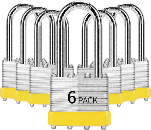 أقفال فولاذية مغلفة على حد سواء، بعرض (40 ملم) وقفل طويل، عبوة من قطعتين، لخزانة الصالة الرياضية ووحدة التخزين أو أكثر in Kuwait