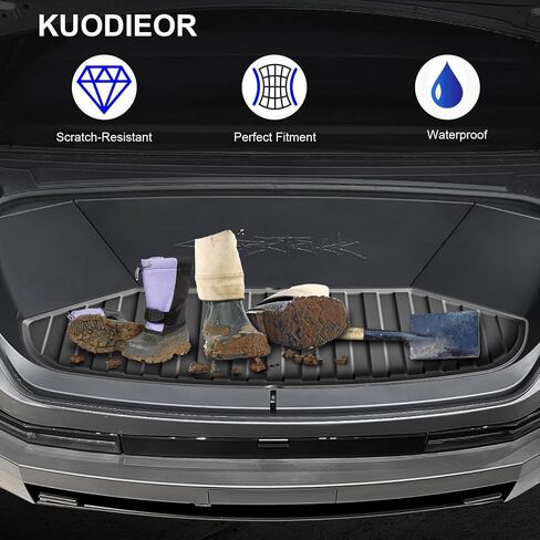 Premium Heavyweight Frunk Front Trunk Mat for Tesla Cybertruck 2024, Thick TPE Waterproof Frunk Front Trunk Mat Liner 3D Pattern for Best Protect [Frunk Mat] in Saudi Arabia