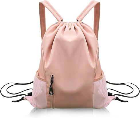 String Backpack, Unisex, Drawstring Backpack Lightweight and Waterproof, Suitable for Sports Travel Fitness Outdoor (black) in Saudi Arabia