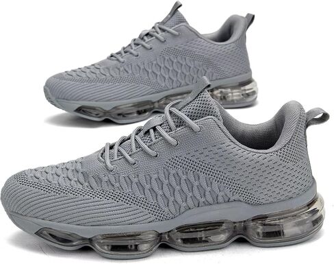 Mens Air Cushion Running Shoes Fashion Casual Walking Tennis Sneakers Non Slip Breathable Trail Sport Gym in Kuwait