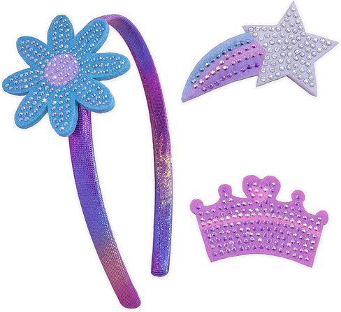 Frog SAC Charm CHARM For Girls - Kids Hair Bands مع مقاطع قابلة للتبديل ، إكسسوارات فرقة الرأس الرقيقة للأطفال (قوس قزح/نجم ، أطفال) in Kuwait