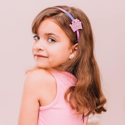 Frog SAC Charm CHARM For Girls - Kids Hair Bands مع مقاطع قابلة للتبديل ، إكسسوارات فرقة الرأس الرقيقة للأطفال (قوس قزح/نجم ، أطفال) in Kuwait