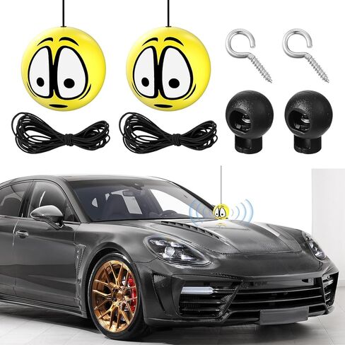 2PCS Double Garage Parking Aid, Parking Stopper for Garage, Parking Assistant with Ball Sensor Assist Solution, Parking Guide System Sensor Assistant Car Accessories for Vehicles (Big Eyes*2) in Kuwait