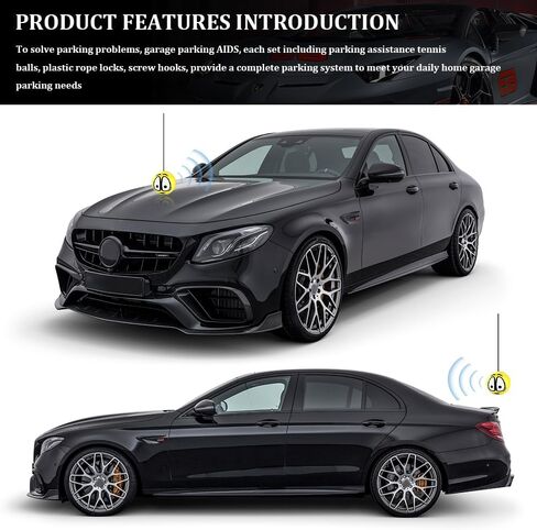 2PCS Double Garage Parking Aid, Parking Stopper for Garage, Parking Assistant with Ball Sensor Assist Solution, Parking Guide System Sensor Assistant Car Accessories for Vehicles (Big Eyes*2) in Kuwait