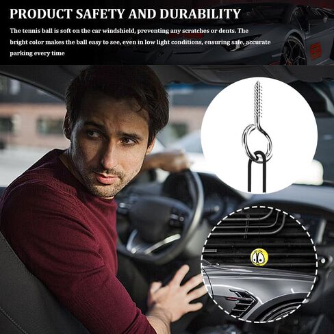 2PCS Double Garage Parking Aid, Parking Stopper for Garage, Parking Assistant with Ball Sensor Assist Solution, Parking Guide System Sensor Assistant Car Accessories for Vehicles (Big Eyes*2) in Kuwait