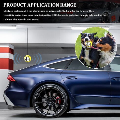 2PCS Double Garage Parking Aid, Parking Stopper for Garage, Parking Assistant with Ball Sensor Assist Solution, Parking Guide System Sensor Assistant Car Accessories for Vehicles (Big Eyes*2) in Kuwait