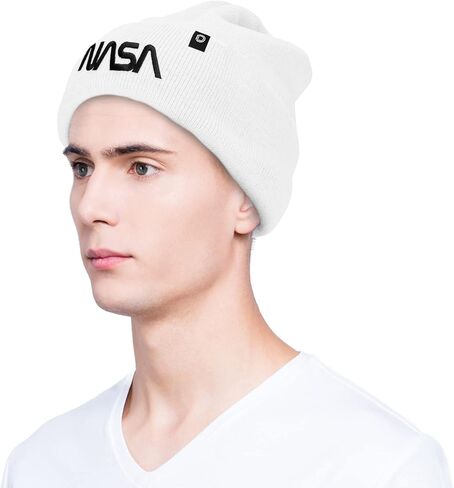 DALIX Embroidered NASA Worm Logo Beanie in Saudi Arabia