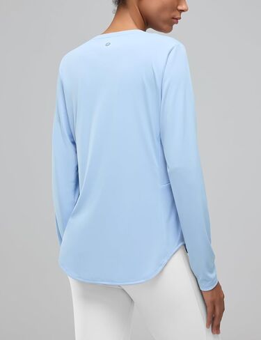 Women’s Zipper Pockets Long Sleeve Rash Guard UPF 50+ Sun Protection Shirts for Hiking Outdoor Workout Swim Shirt in Kuwait