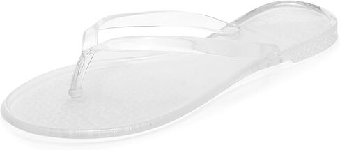 Flip Flops for Women Jelly Shoes Thong Sandals Jellies Flats Clear Slipper Summer Beach Pool Slides Size 10 Slip On Quick Drying Soft in Kuwait
