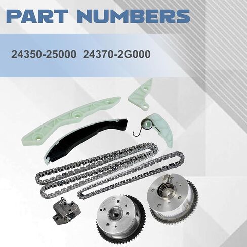 Engine Timing Chain Kit with Camshaft Adjuster 13520-RAH-A01 Fit for TSX ILX Accord Civic Crosstour CR-V 2.4L Replacement Parts with VVT Gear in Kuwait
