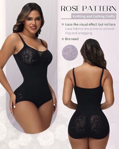 SHAPSHE Shapewear Bodysuits for Women Tummy Control Body Shaper Seamless Sculpting Snatched Low Back Waist Body Suit in Saudi Arabia
