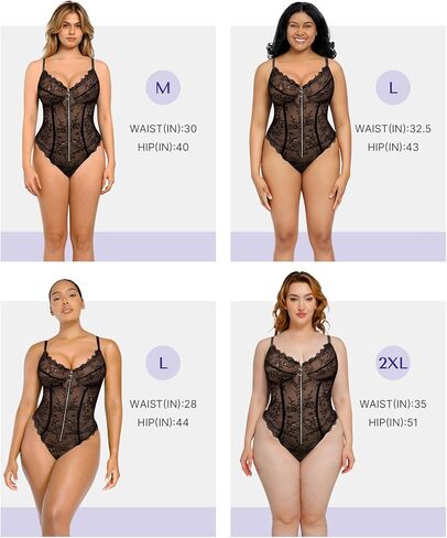 SHAPELLX Lace Bodysuit for Women Tummy Control Shapewear Bodysuit for Women Thong V Neck Sleeveless Backless Body Suit in Saudi Arabia
