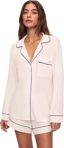 Eberjey Women's Gisele Long Sleeve Top & Short PJ Set in Kuwait