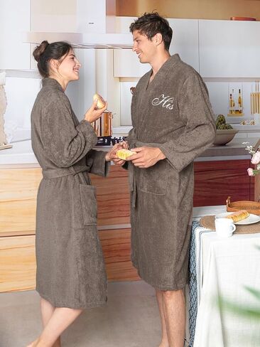 AW Bridal 2pcs زوجين Terry Cloth Retbes 100 ٪ رداء SPA مقنعن للنساء للنساء هدايا المشاركة في الذكرى السنوية in Kuwait