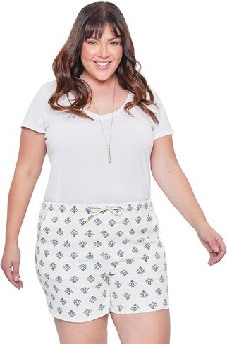 Royalty For Me Womens Women's Plus Size High Rise Elastic Waist Shorts in Saudi Arabia