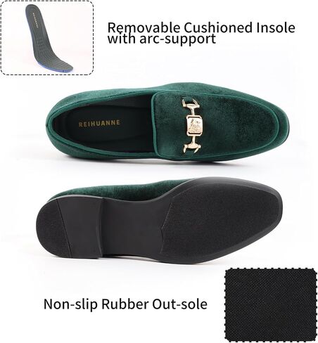 Men's Penny Slip-on Velvet Loafer Luxury Suede Tuxedo Dress Shoes Fancy Smoking Slipper Party Prom Wedding Shoes Comfortable Lightweight in Kuwait