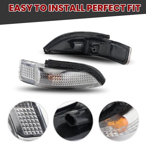 مرآة الرؤية الخلفية للسيارة ضوء مؤشر الانعطاف لسيارة Toyota Corolla/RAV4/Camry/Prius C/Avalon 2012 2013 2014 2015 2016 (جانب الركاب الأيمن) in Kuwait