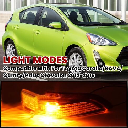 مرآة الرؤية الخلفية للسيارة ضوء مؤشر الانعطاف لسيارة Toyota Corolla/RAV4/Camry/Prius C/Avalon 2012 2013 2014 2015 2016 (جانب الركاب الأيمن) in Kuwait