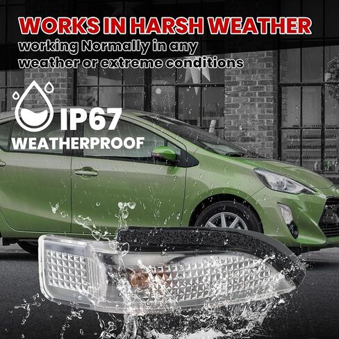 مرآة الرؤية الخلفية للسيارة ضوء مؤشر الانعطاف لسيارة Toyota Corolla/RAV4/Camry/Prius C/Avalon 2012 2013 2014 2015 2016 (جانب الركاب الأيمن) in Kuwait
