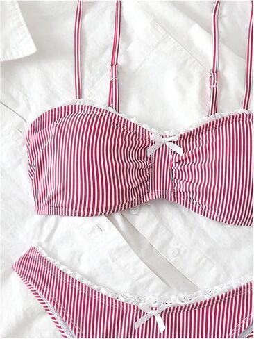 Gorglitter Women's Bow Bikini مجموعة من الدانتيل المقطوعة in Kuwait