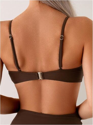 MakeMeChic Women's High Waisted Bikini Sets Metal Shell Swimsuit Bathing Suit Swimwear in Kuwait