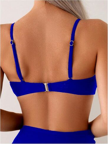 MakeMeChic Women's High Waisted Bikini Sets Metal Shell Swimsuit Bathing Suit Swimwear in Saudi Arabia