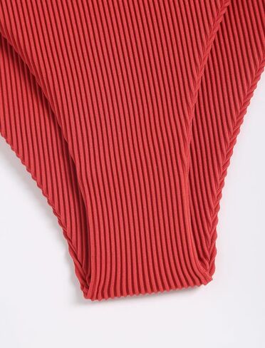 ZAFUL Women's Tie Knot Front Spaghetti Strap High Cut Bikini Set Swimsuit in Saudi Arabia