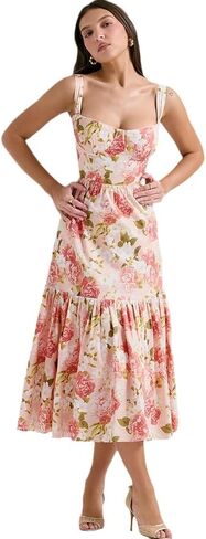 milkmaid Dress,Floral Dress,Sundresses for Women 2024-The Dress in The Market in Kuwait
